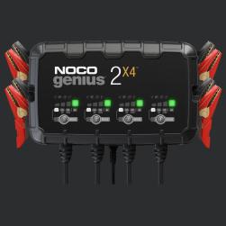 BATTERY CHARGER NOCO GENIUS 2X4 : BANK CHARGER - 6/12V 2A x 4 Batteries