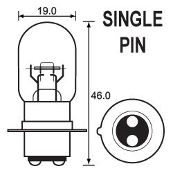 GLOBE 12V 25/25W 1-PIN HL367 PK10