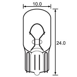 GLOBE 12V 1.5W 10mm WEDGE PK10