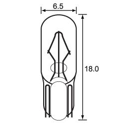 GLOBE 12V 3W 6.5mm WEDGE PK10