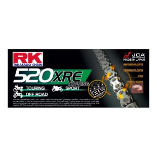 RK CHAIN 520XRE-120L XW-RING BLACK (Up to 800cc)