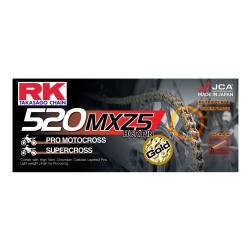 RK CHAIN 520MXZ5-120L MXZ5 GOLD (Up to 500cc)