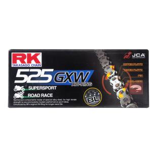 USE 12-55Z-120BL RK CHAIN 525GXW-120L XW-RING BLACK (Up to 1300cc)