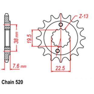 SPROCKET 13T KAW, SUZ