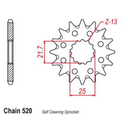 SPROCKET 13T RG250/TZR250/XT500 RACE DRILLED