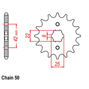 SPROCKET 16T HONDA