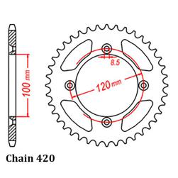 SPROCKET 47T YAMAHA YZ65 18-19 SUZ