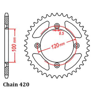 SPROCKET 49T YAMAHA YZ65 18-19 SUZ