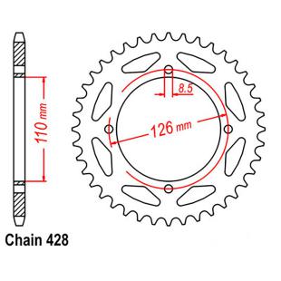 SPROCKET 47T KAWASAKI KLX150 14+