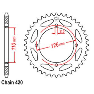 SPROCKET 43T KAWASAKI