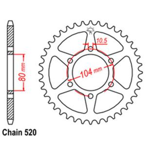 SPROCKET 42T KAW, POLARIS