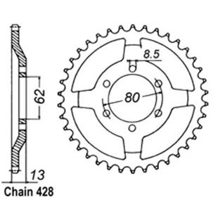 SPROCKET 45T YAMAHA