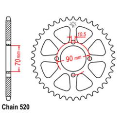 SPROCKET 43T KAWASAKI