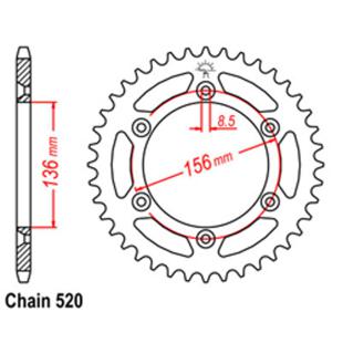 SPROCKET 51T CAG, GAS, HUSKY, SUZ