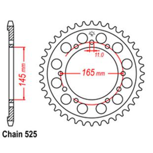 SPROCKET 45T HONDA NTV400/VFR400 87-9/NT650 88-91