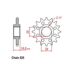 SPROCKET 19T BMW W/- RUBBER CUSH