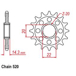 SPROCKET 16T BMW W/- RUBBER CUSH