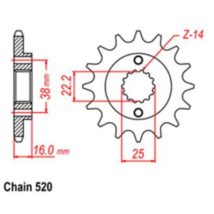 SPROCKET 15T DUCATI W/- RUBBER CUSH