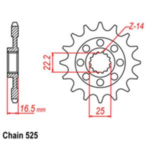 SPROCKET 15T DUCATI W/- RUBBER CUSH
