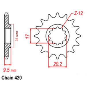 SPROCKET 14T KTM SX65 24-26