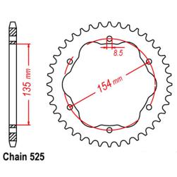 SPROCKET 39T DUCATI 525P (ADAPTOR REQUIRED)