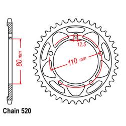 SPROCKET 42T TRIUMPH 520p