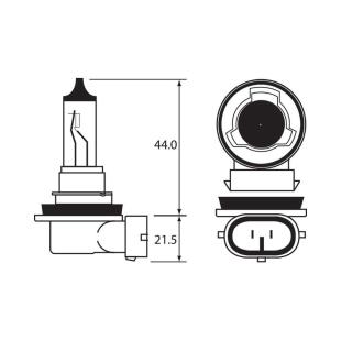 GLOBE 12V 35W H8 90 DEG EACH
