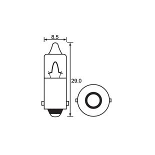 GLOBE 12V 23W IND MINI HEAD PK10