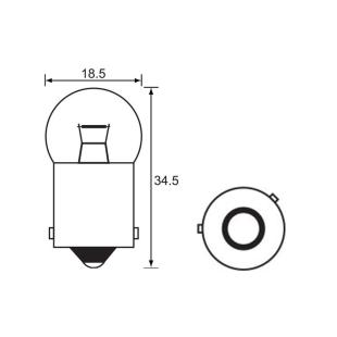 GLOBE 12V 10W SML HEAD ORANGE A1945 PK10