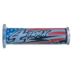GRIPS ATV ARIETE 4TRAX USA 120mm CLOSED RED WHITE BLUE