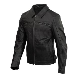 MERLIN JACKET KINGSBURY D3O LEATHER BLACK | 38