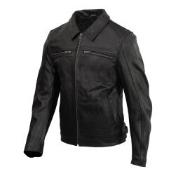 MERLIN JACKET KINGSBURY D3O LEATHER BLACK 44" / XL