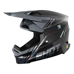 SHOT RACE HELMET BLACK HOLOGRAPHIC PEARL MIPS 12 / 2XL