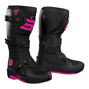 SHOT RACE 4 BOOTS BLACK/PINK 40/US8.5