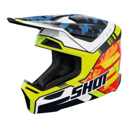 SHOT FURIOUS FLASH HELMET BLUE/NEON YELLOW GLOSSY 08 / SM
