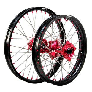 WHEEL SET HONDA BLK/RED/SIL