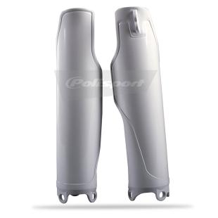 FORK COVERS CR125/250 04-07 / CRF250R/450R 04-17 WHITE