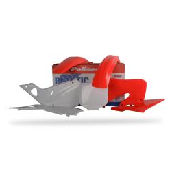 PLASTICS KIT CR125 98-99 / CR250 97-99 OEM FLUORO RED