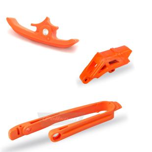CHAIN GUIDE & SLIDER KIT KTM ORANGE