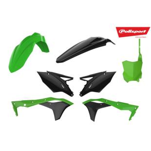 PLASTICS KIT KX250F 17-19 GRN/BLK