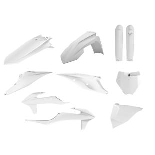 PLASTICS KIT KTM SX/F 19-21 WHITE W/ FORK GUARDS
