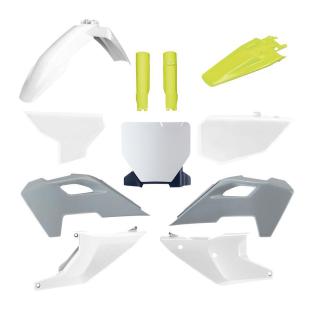 PLASTICS KIT HUSQ TC/FC 23-24 OEM WHT/GREY/YEL