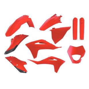 PLASTICS KIT GASGAS EC/EC-F 21-23 RED (INC FORK GUARDS)