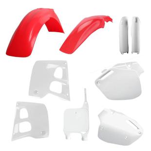 PLASTICS KIT CR125 91-92 / CR250-90-91 OEM RED/WHITE