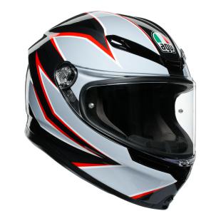 AGV K6 FLASH MATT BLACK/GREY/RED (55-56cm) SM