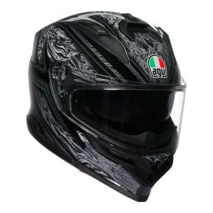 AGV K7 DAMASCUS BLACK / SILVER LG