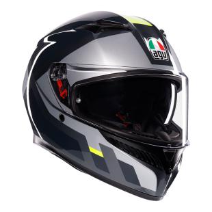 AGV K3 SHADE GRY/YEL FLURO (55-56cm) SM