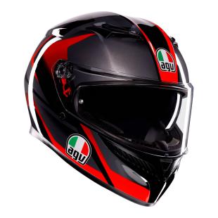 AGV K3 STRIGA MATT BLACK/GREY/RED (55-56cm) SM