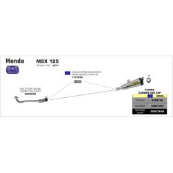 ARROW SLIPON HONDA GROM 16> X-KONE DARK