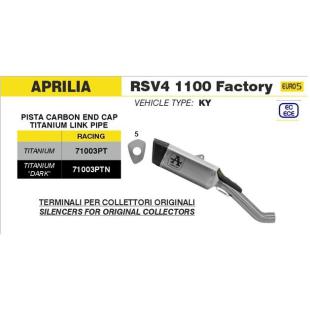 ARROW HALF SYSTEM APRILIA RS4 PISTA TI SILENCER W/TI LINK